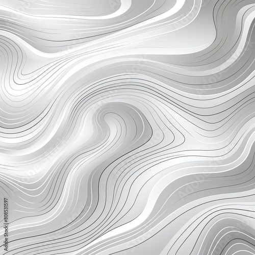 A linear pattern of white wavy lines in the style of textured organic landscapes white background