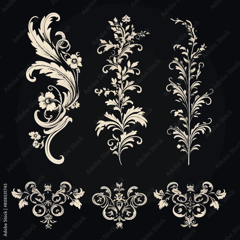 Obraz premium Ornament frame set