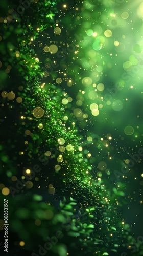 beautiful green sparkling background  abstract festive background