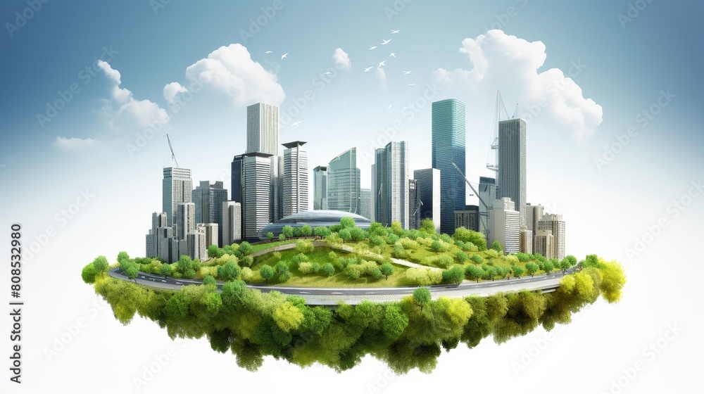 Fototapeta premium Green energy in urban planning
