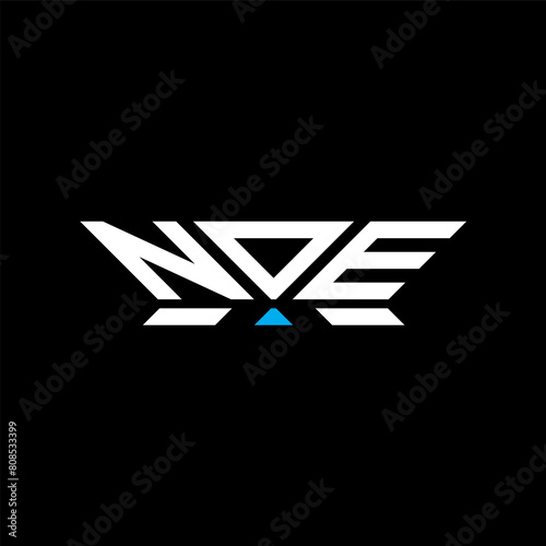 NOE letter logo vector design, NOE simple and modern logo. NOE luxurious alphabet design