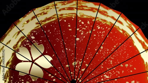  Japanese parasol Transitions. 8collar 1080p - 30 fps - Alpha Channel