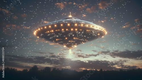 Mysterious Night Sky: Extra-Terrestrial Sightings and UFO Phenomena photo