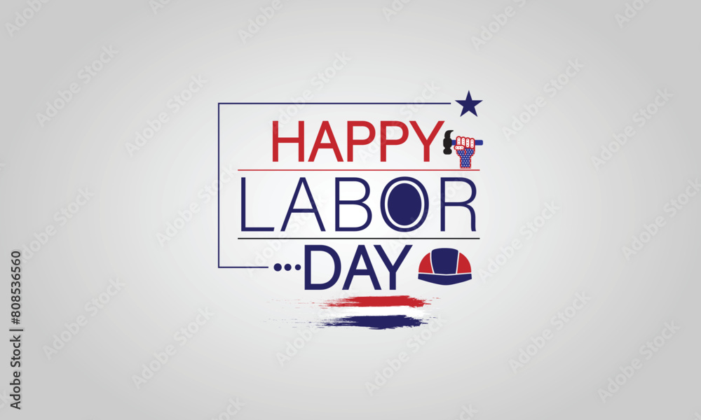 Happy Labor Day Text Design with USA Flag A Tribute to American Worker Happy Labor Day Text Design with USA Flag A Tribute to American Worker