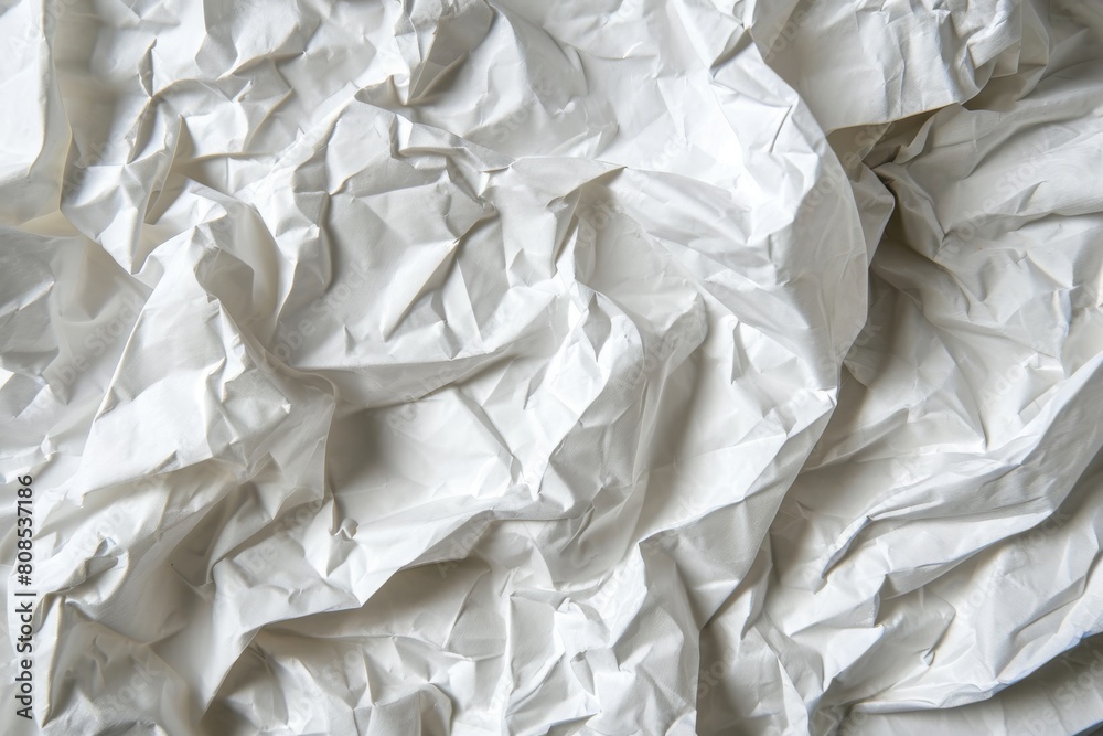 Blank white crumpled and creased paper poster texture, Ai generated Blank white crumpled and creased paper poster texture, Ai generated