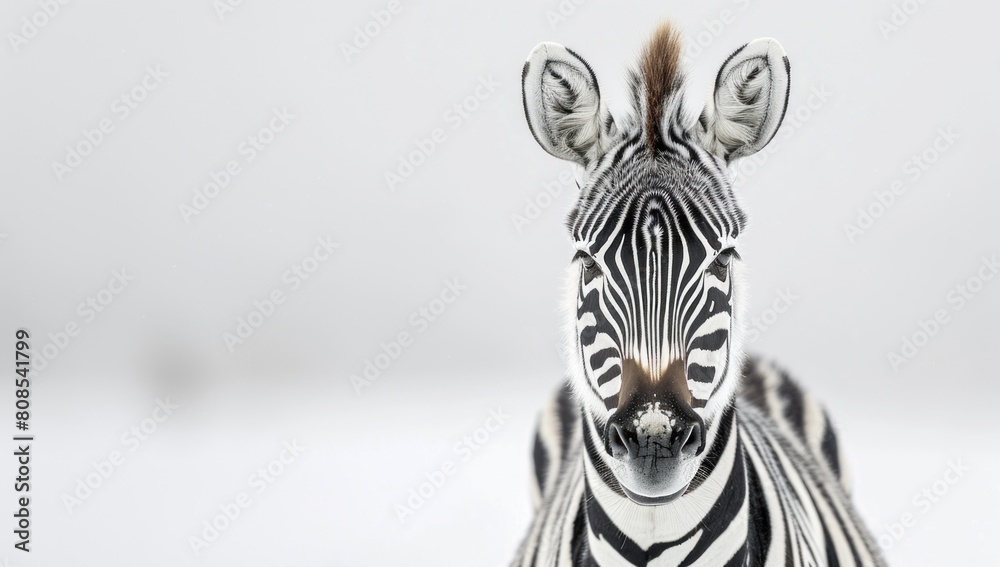 Highlight the minimalist allure of a solitary zebra, its monochromatic stripes contrasting sharply with the pristine white background, creating a striking visual impact. Highlight the minimalist allure of a solitary zebra, its monochromatic stripes contrasting sharply with the pristine white background, creating a striking visual impact.