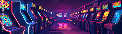 Neon Arcade Heaven: Vintage Gaming Experience