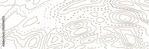 Topographic map contour background. Topo map with elevation. Contour map vector. Topography map grid abstract vector illustration.  photo