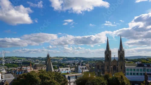 Up High Scenic View of Cathedral - A Christian Icon