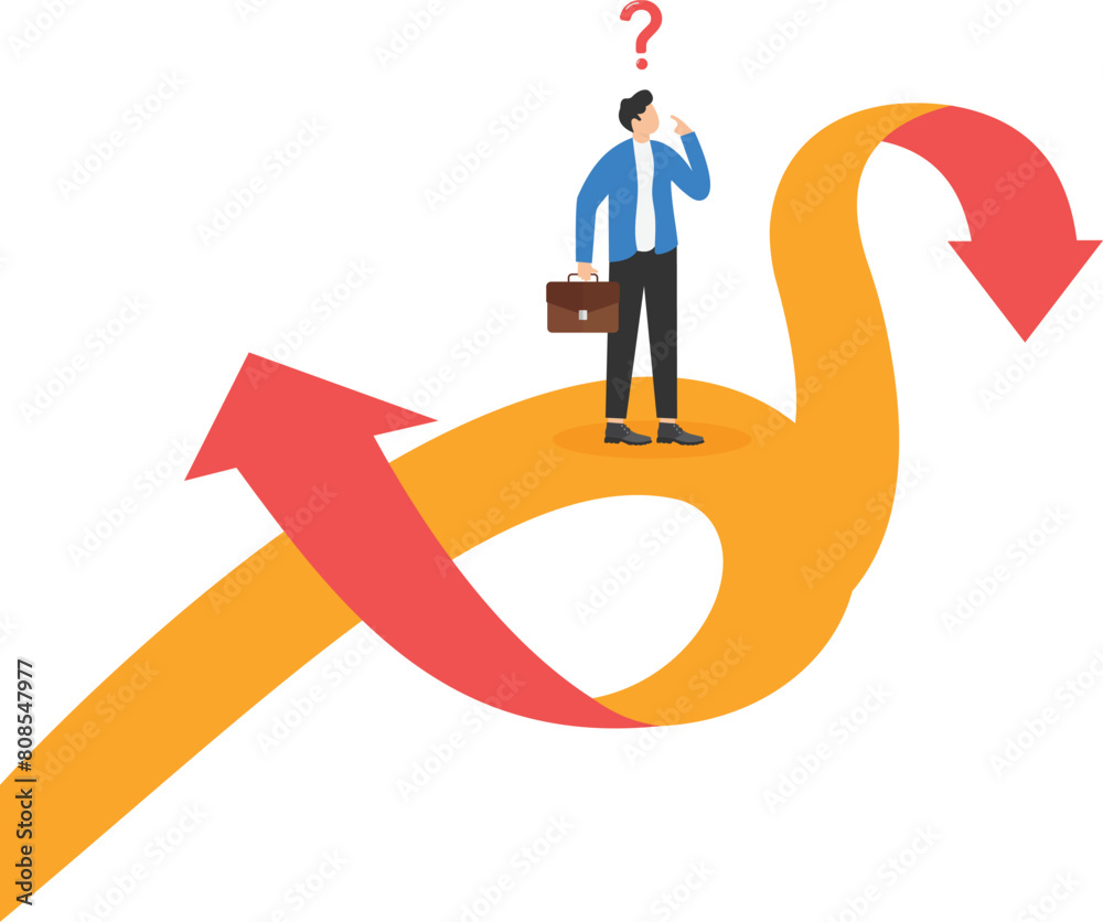 Φωτογραφία Business crossroads, finding a solution or direction for success, confusion or w