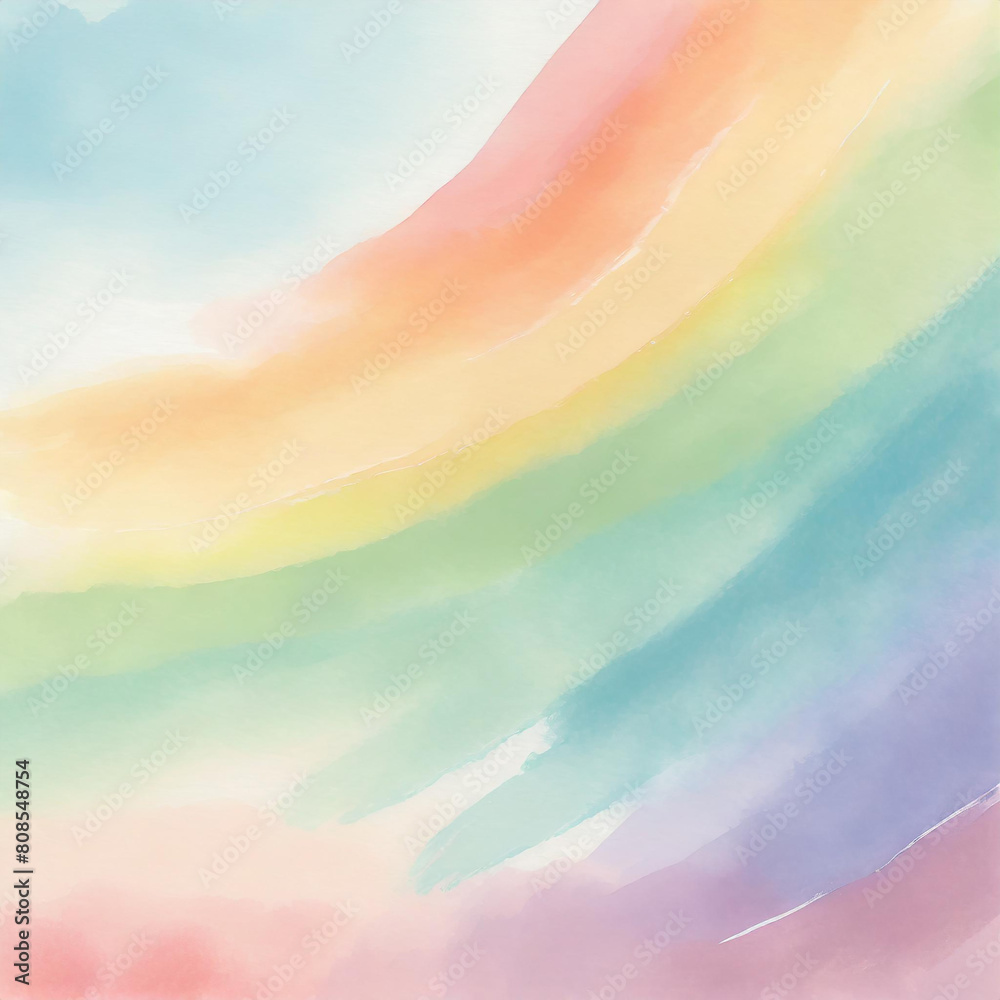 Pastel rainbow watercolor background