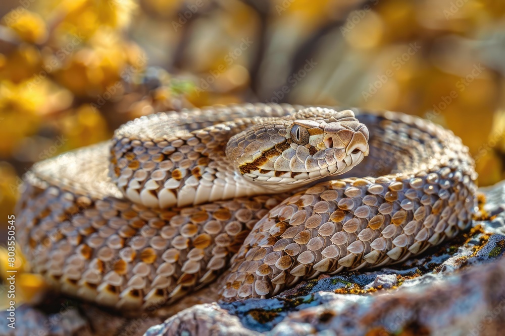 Stunning Capture of Western Rattlesnake in Wild Nature. Magnificent Reptile Pose in Its Natural Stunning Capture of Western Rattlesnake in Wild Nature. Magnificent Reptile Pose in Its Natural