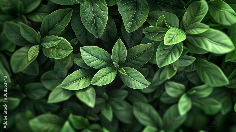 An exquisite green background captures the intricate details of plant leaves in a close-up view. This abstract natural texture is perfect for various design purposes, such as banners, posters, or wall An exquisite green background captures the intricate details of plant leaves in a close-up view. This abstract natural texture is perfect for various design purposes, such as banners, posters, or wall