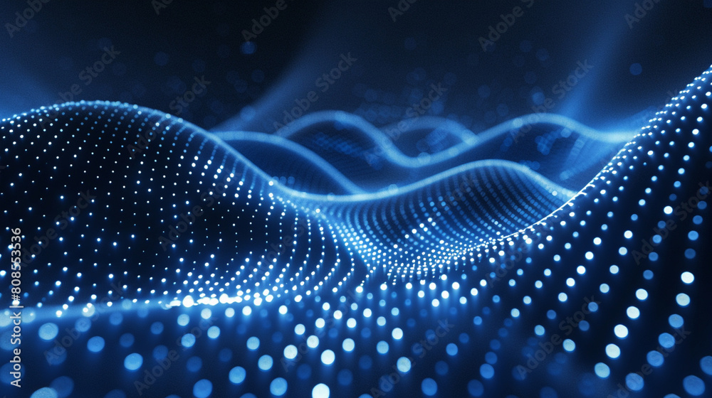 Dive into a 3D abstract dark blue background with a dynamic dots pattern, representing the complexity of technology. A dimensional flow hints at big data and nanotechnology's vast influence. Dive into a 3D abstract dark blue background with a dynamic dots pattern, representing the complexity of technology. A dimensional flow hints at big data and nanotechnology's vast influence.