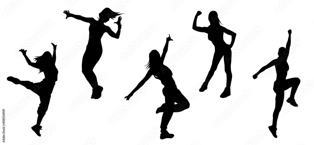 groupz 006b-1Silhouette collection of female dancer in action pose. Silhouette group of woman in dancing pose groupz 006b-1Silhouette collection of female dancer in action pose. Silhouette group of woman in dancing pose