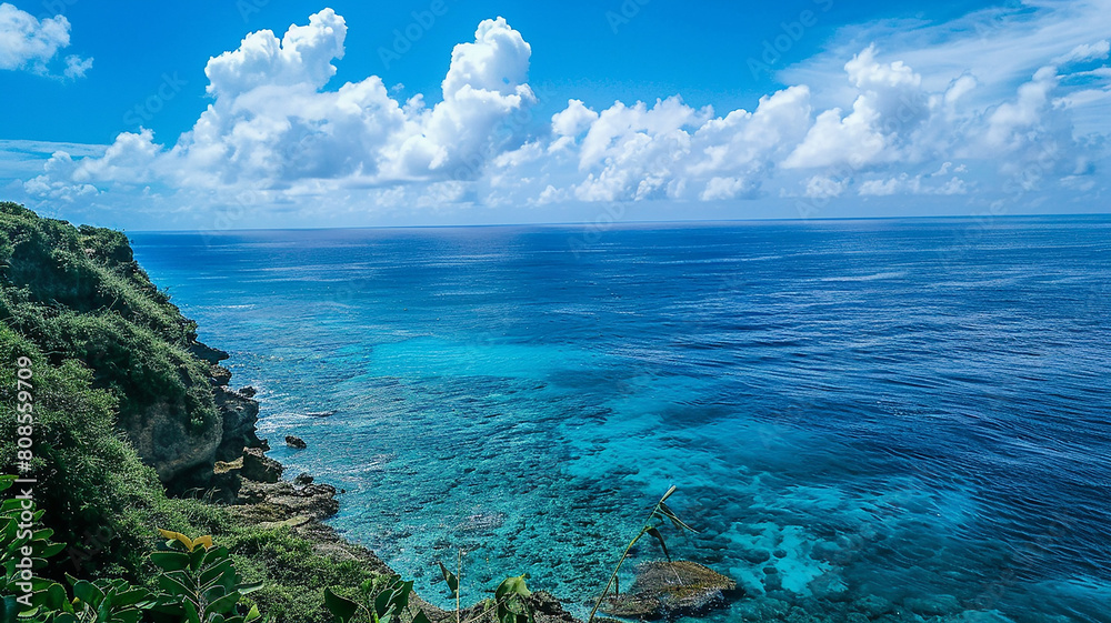 Fototapeta premium magical blue ocean water view