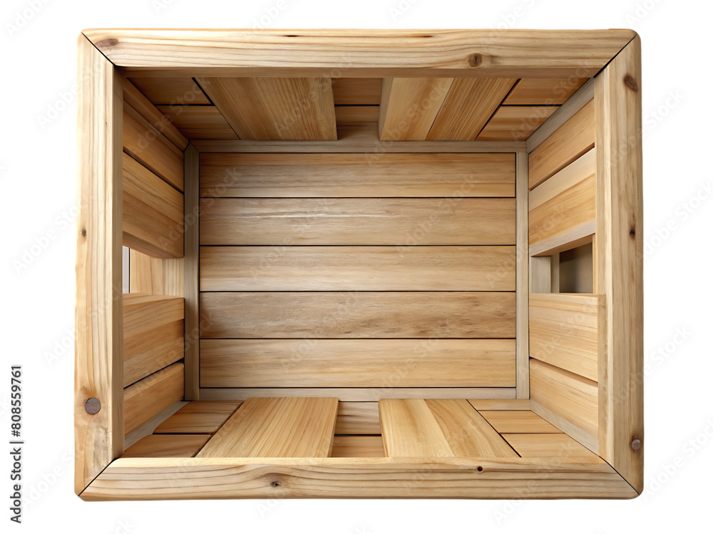 Wooden box made of planks Wooden box made of planks