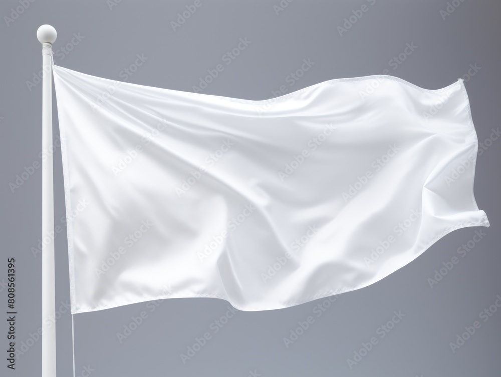 A white flag is blowing in the wind A white flag is blowing in the wind