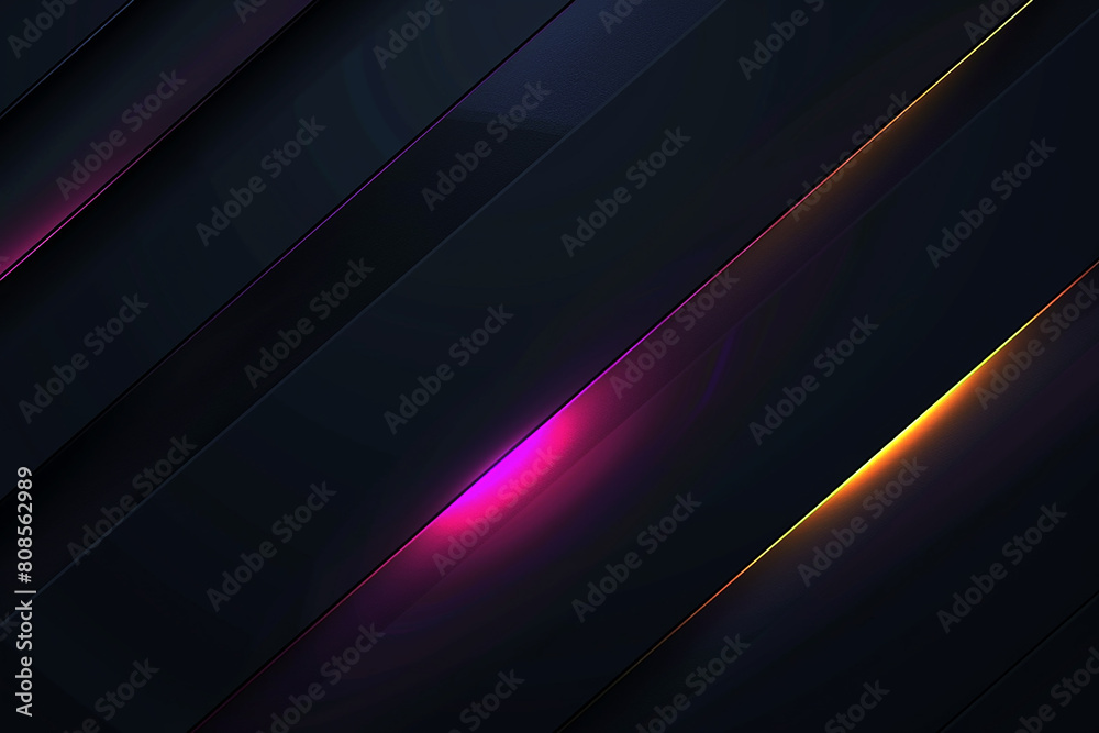  Abstract background, dark gradient with neon light AI generative.