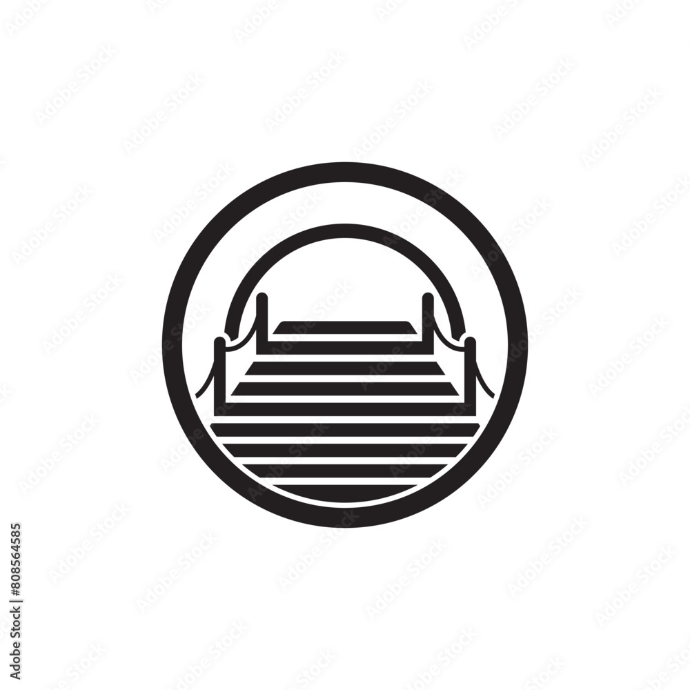Harbor pier logo icon,design vector illustration template Harbor pier logo icon,design vector illustration template