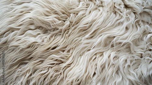 Woolly Warmth: Detailed Texture of Sheep Fur