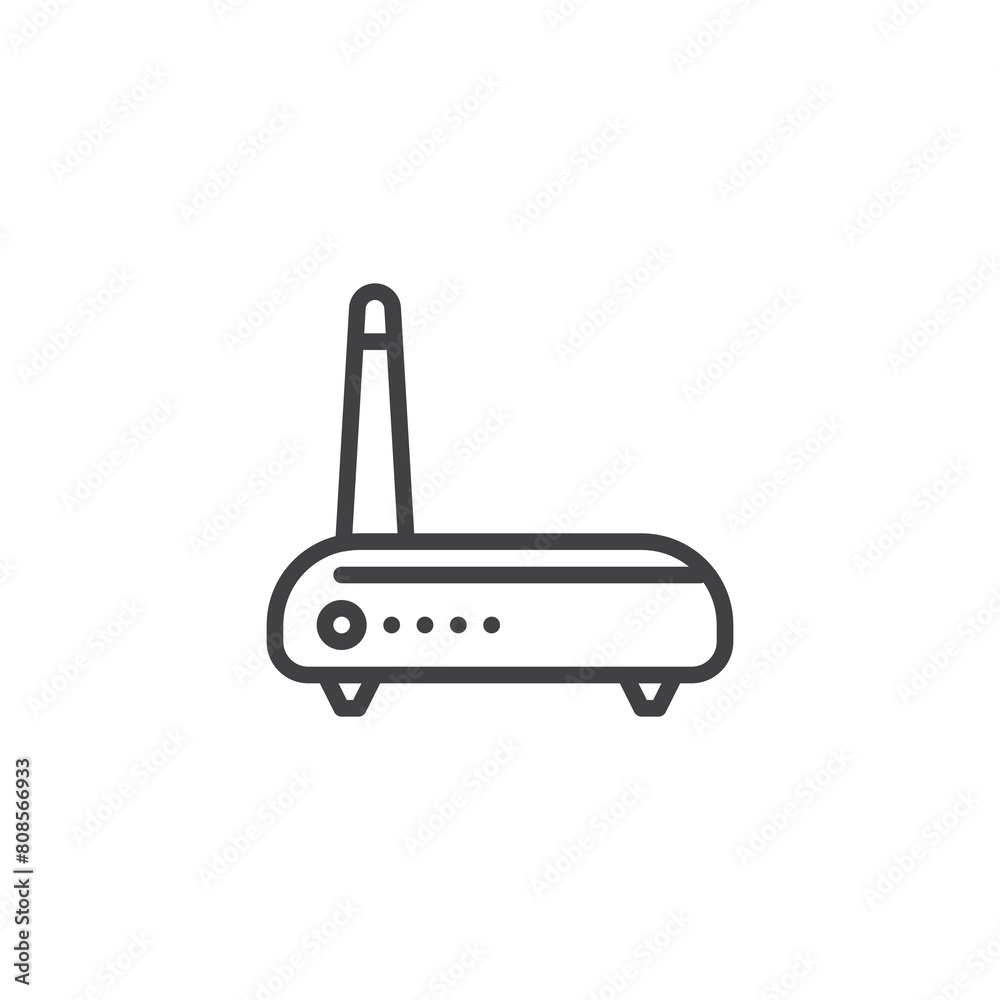 Wifi modem line icon Wifi modem line icon