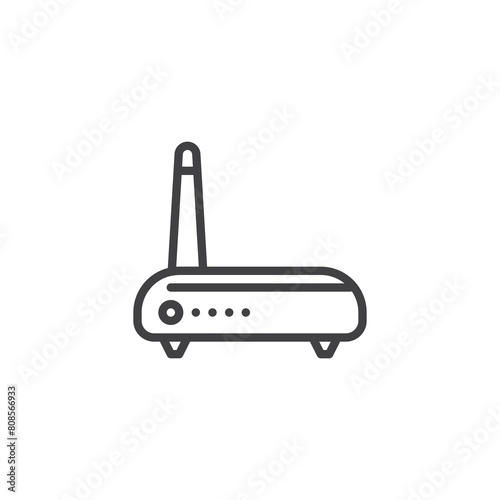 Wifi modem line icon