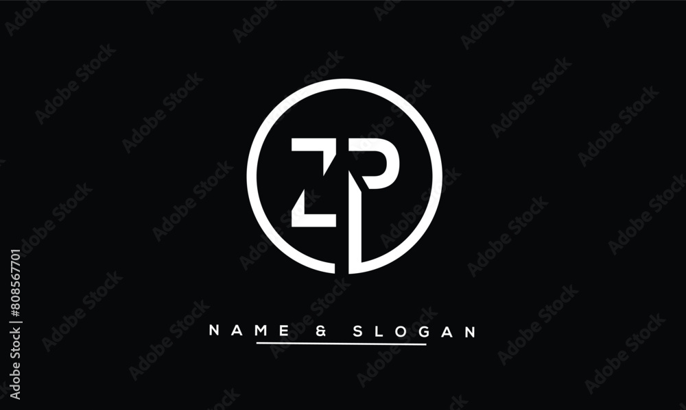 ZP, PZ, Z, P Abstract Letters Logo Monogram ZP, PZ, Z, P Abstract Letters Logo Monogram