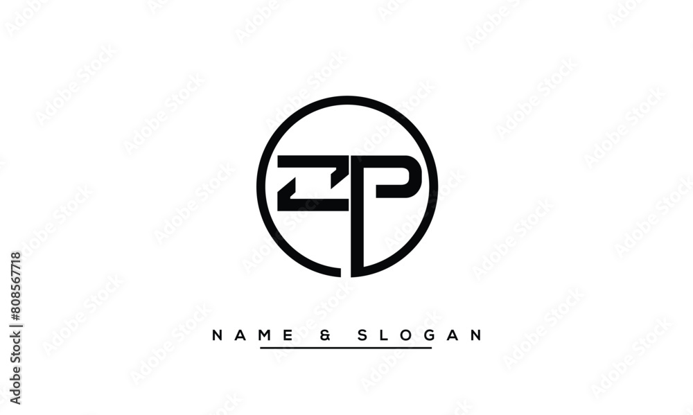 ZP, PZ, Z, P Abstract Letters Logo Monogram ZP, PZ, Z, P Abstract Letters Logo Monogram