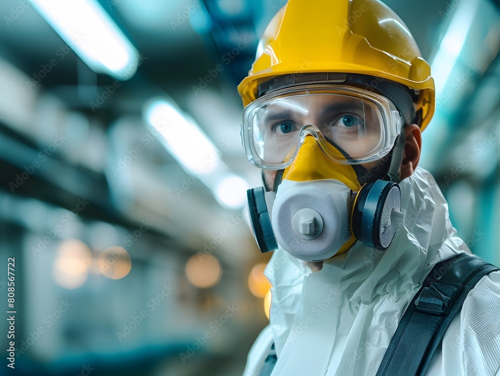 Standard for working Environmental Health and Safety Specialist. Realistic image of safety person and team. Standard for working Environmental Health and Safety Specialist. Realistic image of safety person and team.