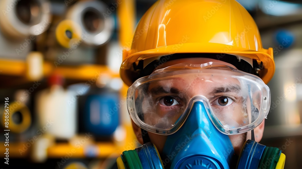 Standard for working Environmental Health and Safety Specialist. Realistic image of safety person and team. Standard for working Environmental Health and Safety Specialist. Realistic image of safety person and team.