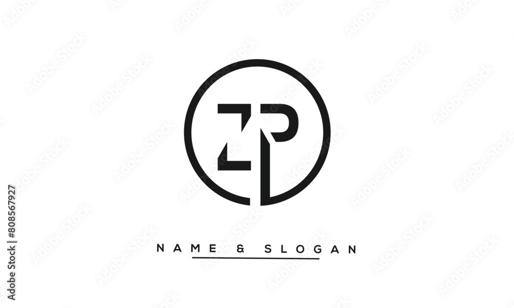 ZP, PZ, Z, P Abstract Letters Logo Monogram ZP, PZ, Z, P Abstract Letters Logo Monogram