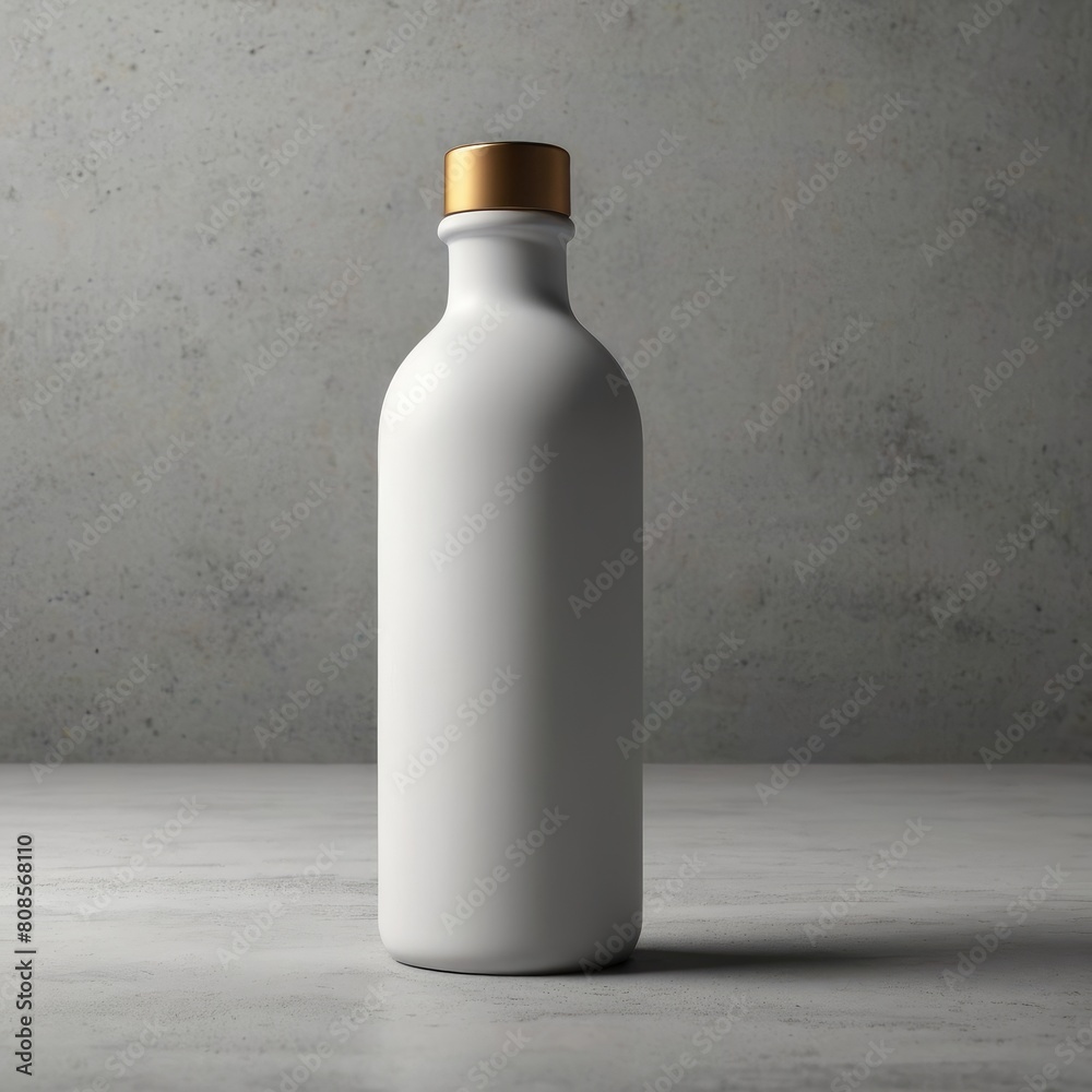 bottle mock-up on isolated white background, 3d illustration bottle mock-up on isolated white background, 3d illustration