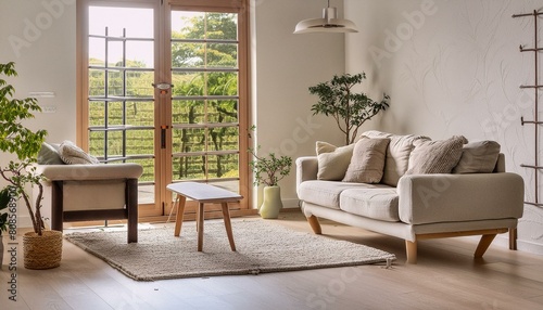 modern living room with sofa design  living  couch  wall  house  window  chair  table