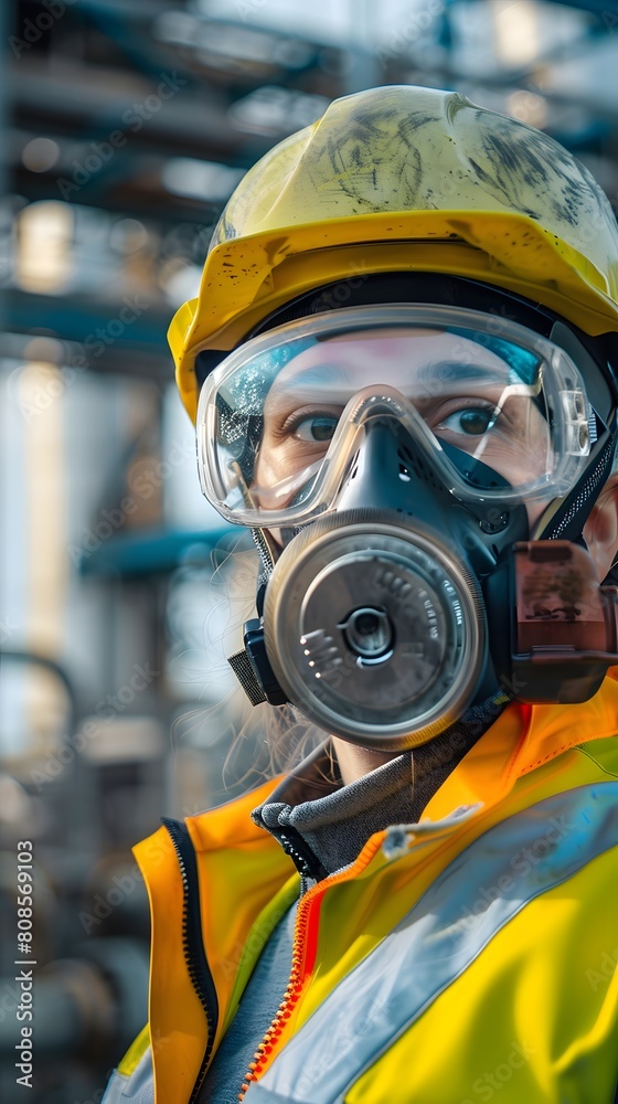 Standard for working Environmental Health and Safety Specialist. Realistic image of safety person and team. Standard for working Environmental Health and Safety Specialist. Realistic image of safety person and team.