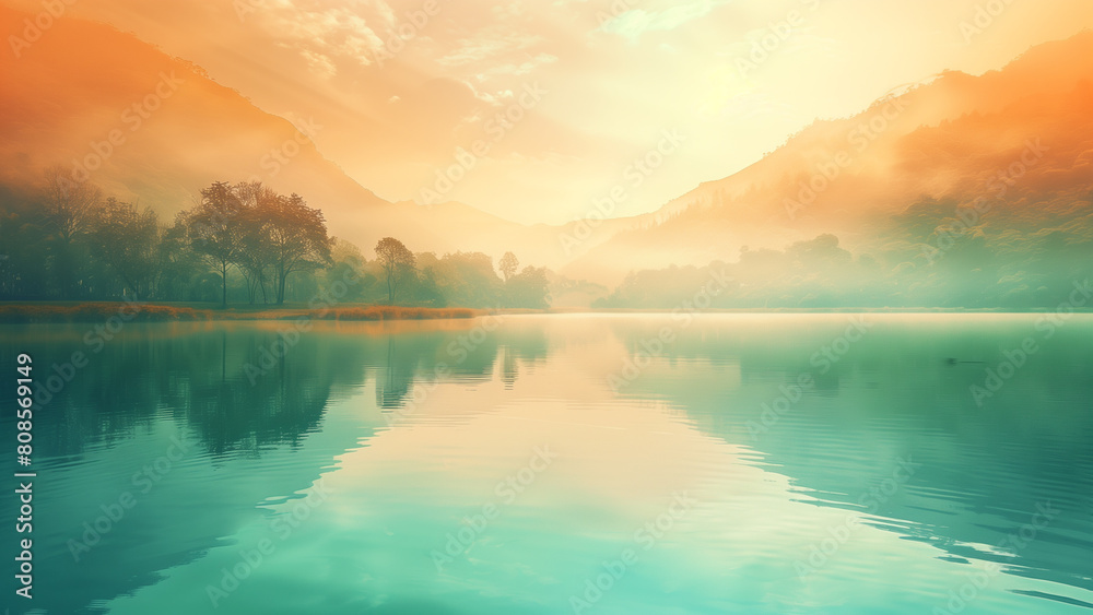 Fototapeta premium Nature’s Simplicity: Minimalist Nature Background in Light Colors