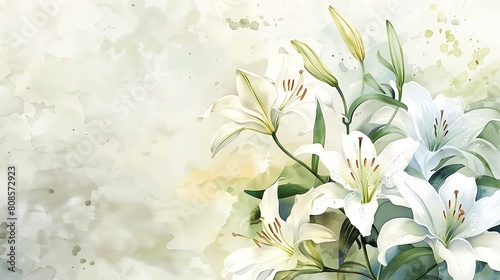 background of blooming white flowers