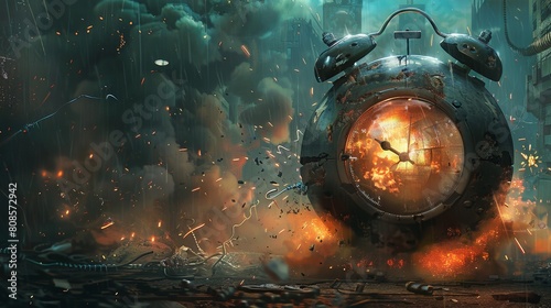 Apocalyptic Time Explosion in Historic City 