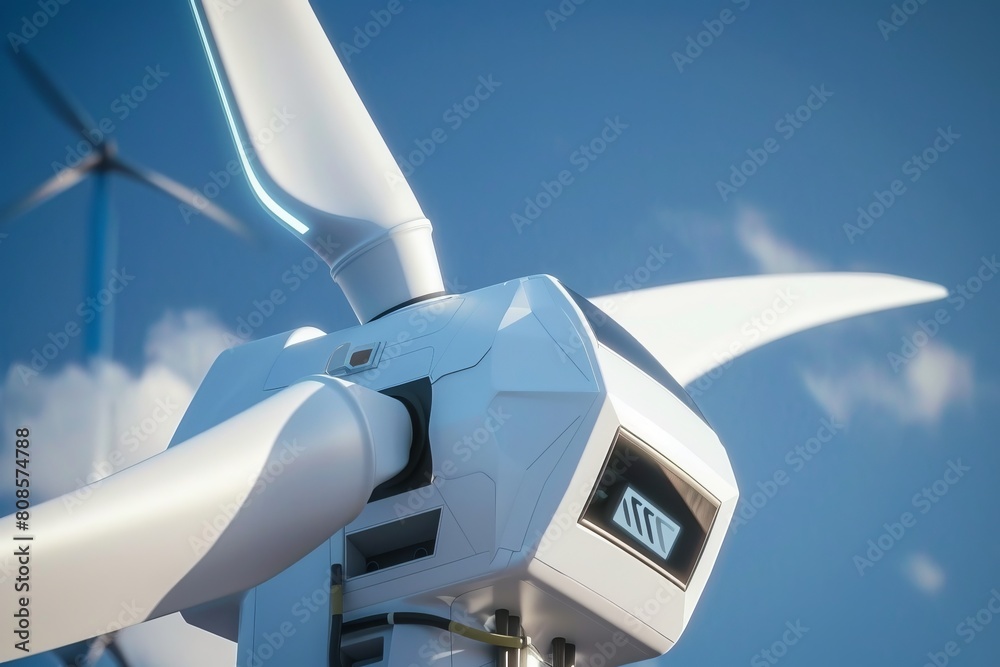 Wind power in action, Futuristic , Cyberpunk