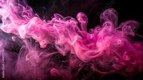 Purple Smoke Dance with Black Background