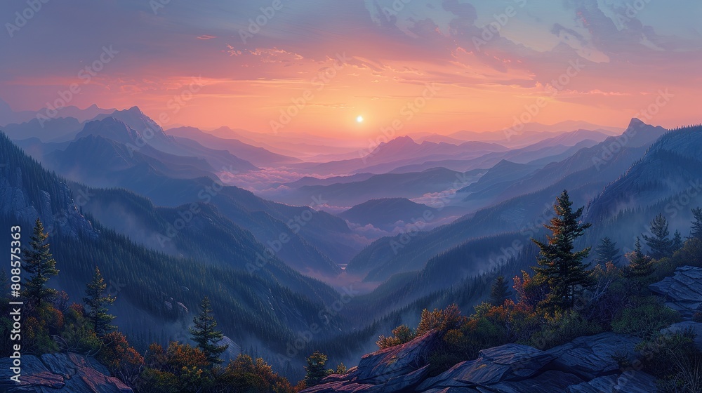 Mountain Mornings: A Symphony of Sunrise Mountain Mornings: A Symphony of Sunrise