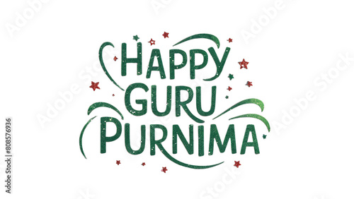 Happy Guru Purnima  Guru Poornima  Gurudev  Guruji  Creative text  isolated on transparent background