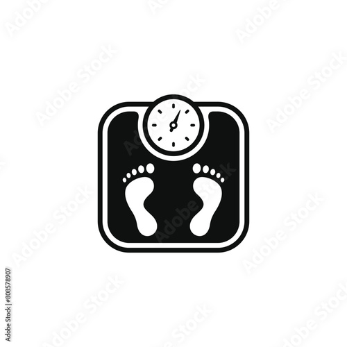 Weight scale icon isolated on transparent background