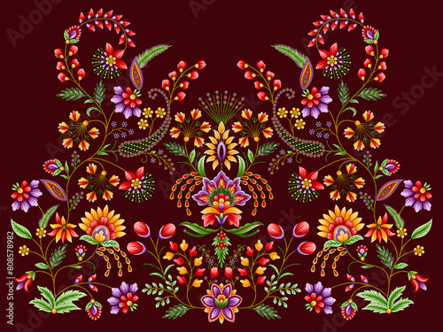 Digital Design and Textile Motif and Borders