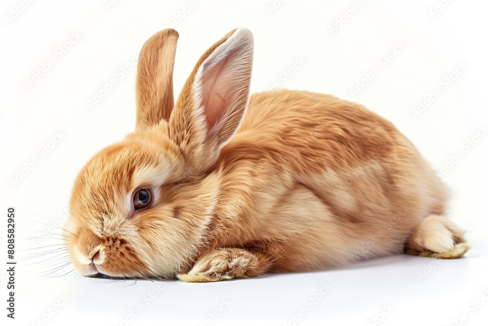 a small rabbit is laying down on a white surface a small rabbit is laying down on a white surface