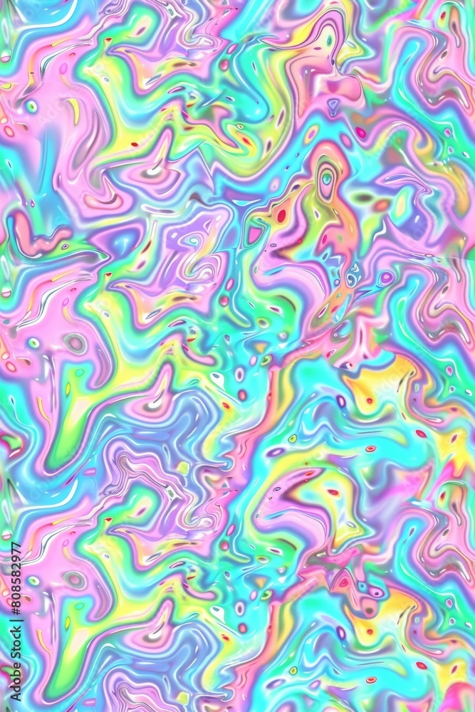 Obraz premium Oscillating loops with pop art, speculative modeling and bright concentric circles twisting with neon glow mesmerizing and variating patterns