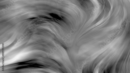 This abstract background resembles swirling smoke in shades of gray, creating a mysterious and fluid visual effect.
