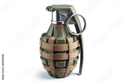 military grenade isolated on bright white background