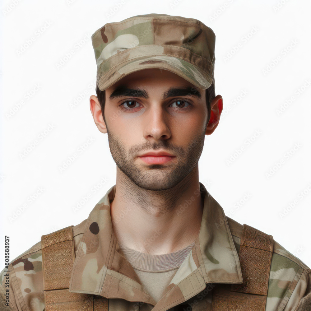 male soldier isolated on white background male soldier isolated on white background