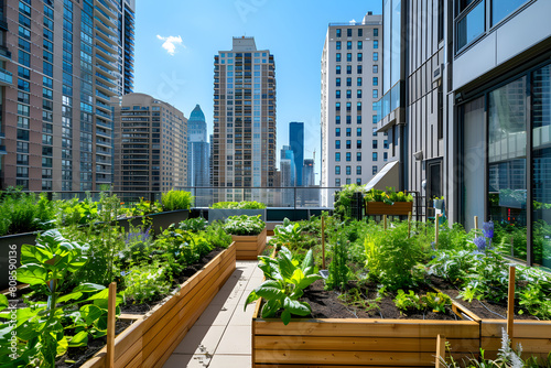 Striking Oasis in the Urban Jungle: A Rooftop Garden in the Heart of the City